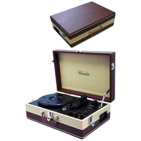 Radio/Tocadiscos  con  conexión  USB  a  PC  y  Bluetooth