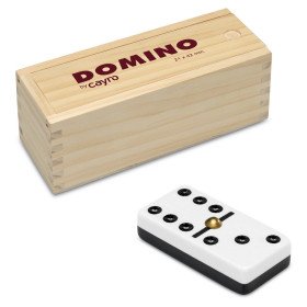 Dominó  metacrilato  en  caja  de  madera.