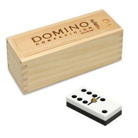 Dominó  competición  en  caja  de  madera