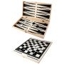 Juego  plegable  2  en  1  en  madera  (Damas  y  backgammon)