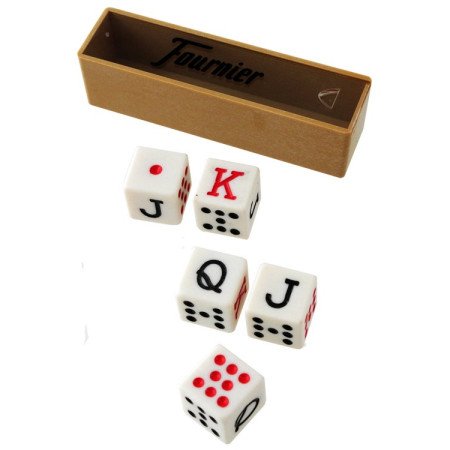Fournier  Dados  de  poker  en  caja  acrílica