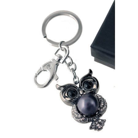 Llavero  metálico  lechuza  con  estuche  de  origen