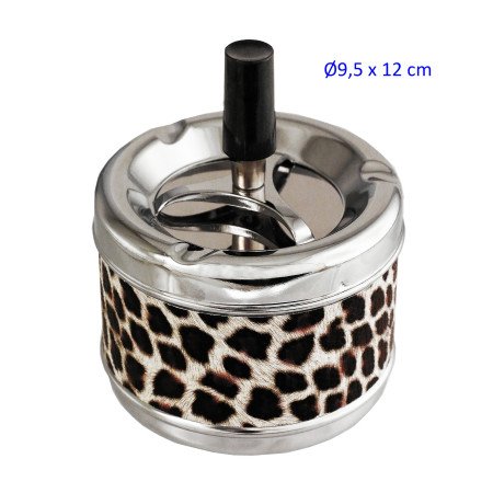 Cenicero  automático  de  metal  Ø9,5  x  12  cm.