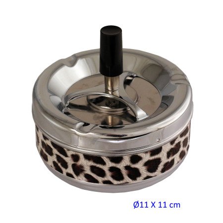Cenicero  automático  de  metal  Ø11  x  11  cm.