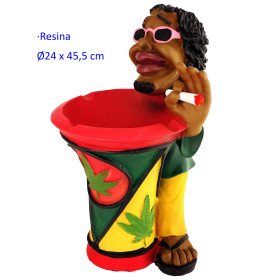 Cenicero  de  resina  Rasta  45,5  cm.