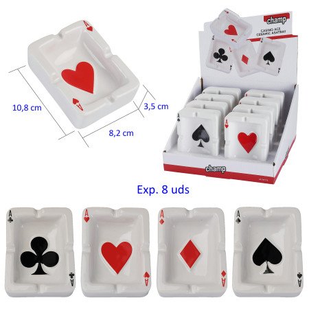 Expositor  con  8  ceniceros  Champ  casino