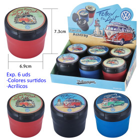 Expositor  con  6  ceniceros  con  led  para  coche  VW