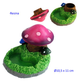 Cenicero  de  resina  Seta