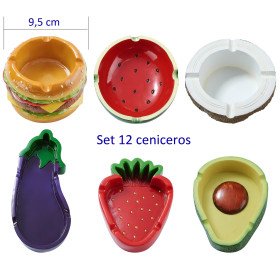 Set  de  12  ceniceros  Champ  Food