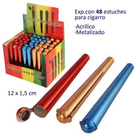 Expositor  48  guarda  cigarros  acrílicos  metalizados
