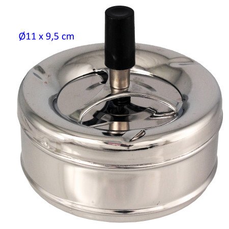 Ø11  cm  Cenicero  automático  plateado