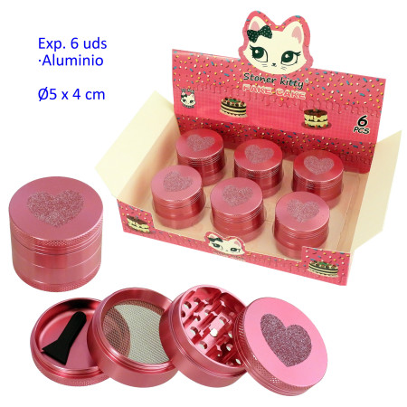 Ø5  cm.  Expositor  con  6  grinders  aluminio  4  partes
