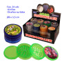 Ø6  cm.  Expositor  con  24  grinder  acrílicos  4  partes