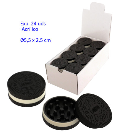 Ø5,2  cm.  Expositor  con  24  grinder  acrílicos  2  partes