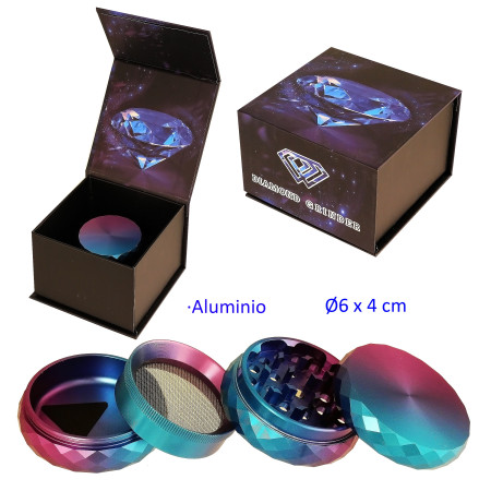 Ø6  cm.  Grinder  de  aluminio  4  partes