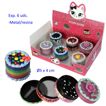 1  T.  Ø5  cm.  Expositor  con  6  grinder  metálicos  4  partes