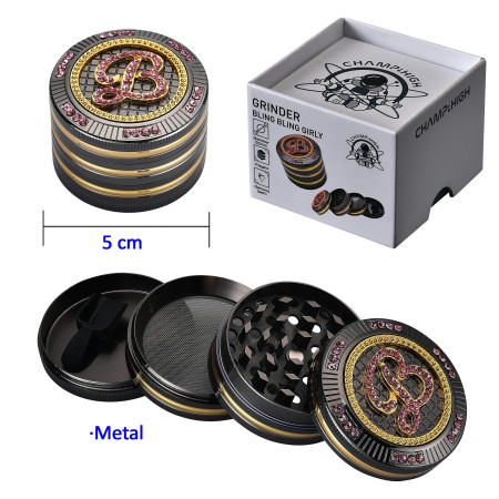 Ø5  cm.  Grinder  de  aluminio  Champ  bling  bling  Girly