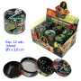 Ø5  cm.  Expositor  con  12  grinder  metálicos  4  partes