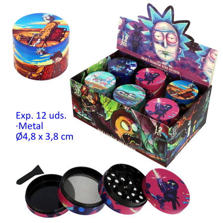 Ø4,8  cm.  Expositor  con  12  grinder  metálicos  4  partes