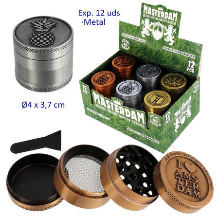 Ø4  cm.  Expositor  con  12  grinder  metálicos  4  partes