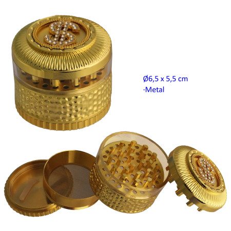 Ø  6,5  cm.  Grinder  Dolar  4  partes