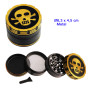Ø  6,3  cm.  Grinder  negro/oro  4  partes  Skull