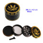 Ø  6,3  cm.  Grinder  negro/oro  4  partes  Hoja