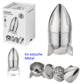 Ø5  cm.  grinder  aluminio  CHAMP-HIGH  Spaceship  plata