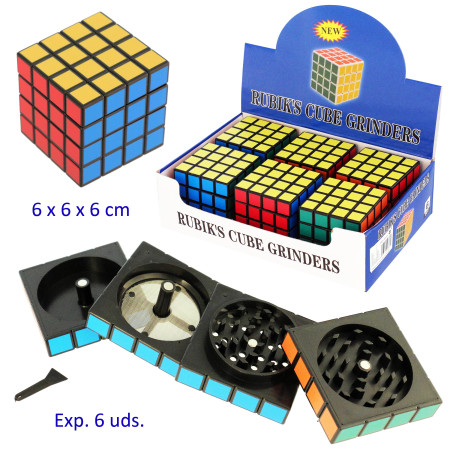 Expositor  con  6  grinders  cubo