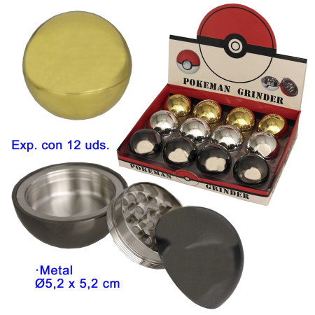 Ø5,2  cm.  Expositor  con  12  grinders  de  metal