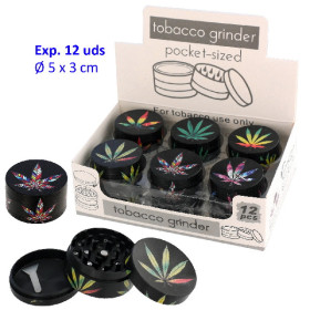 Ø5  x  3  cm.  Exp.  12  grinders  con  3  partes  hoja  María