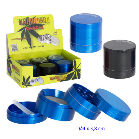 Ø40  mm.  Expositor  con  6  trituradores  (grinders)  metal  Kañamero  4  partes