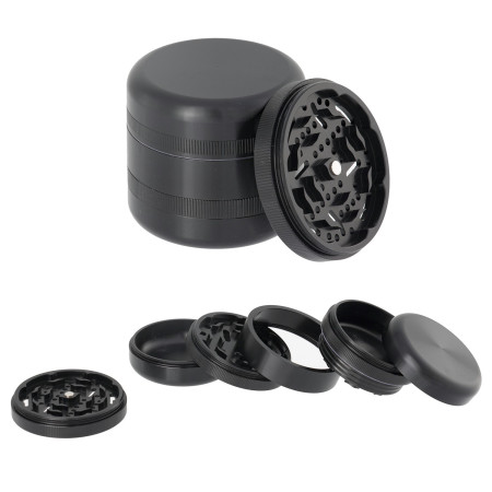 Ø6  cm  Grinder  metálico  negro  5  partes
