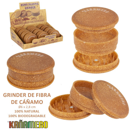 Expositor  con  12  grinders  3  partes  de  fibra  de  cáñamo  Kañamero®