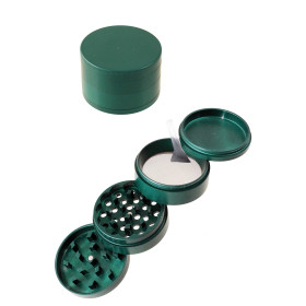 Ø6,2  cm.  Grinder  metálico  verde  con  4  partes