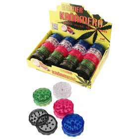 Ø4.5  cm.  Expositor  con  20  trituradores  (grinders)  acrílicos  Kañamero  en...