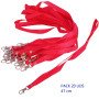 Bolsa  con  20  Lanyard  rosa  47  cm.