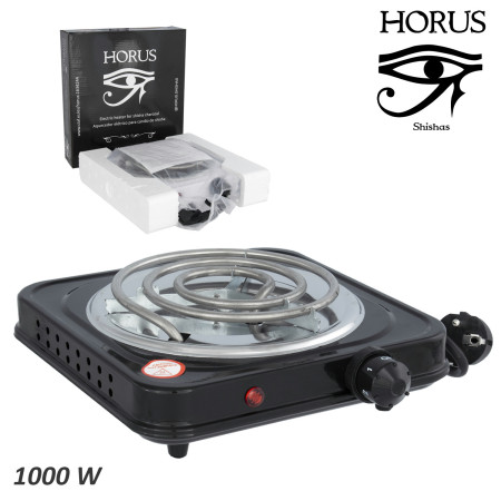 Calentador  eléctrico  metálico  HORUS  para  shishas  1000W  negro