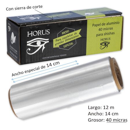 Rollo  con  12  m  de  papel  de  aluminio  HORUS  anchura  especial