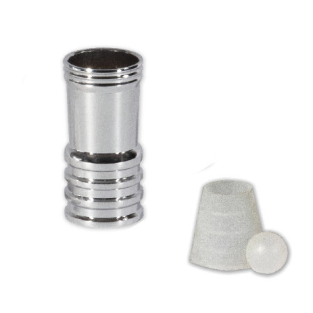 Duplicador  metálico  plata  de  1  manguera  para  shisha  HORUS.